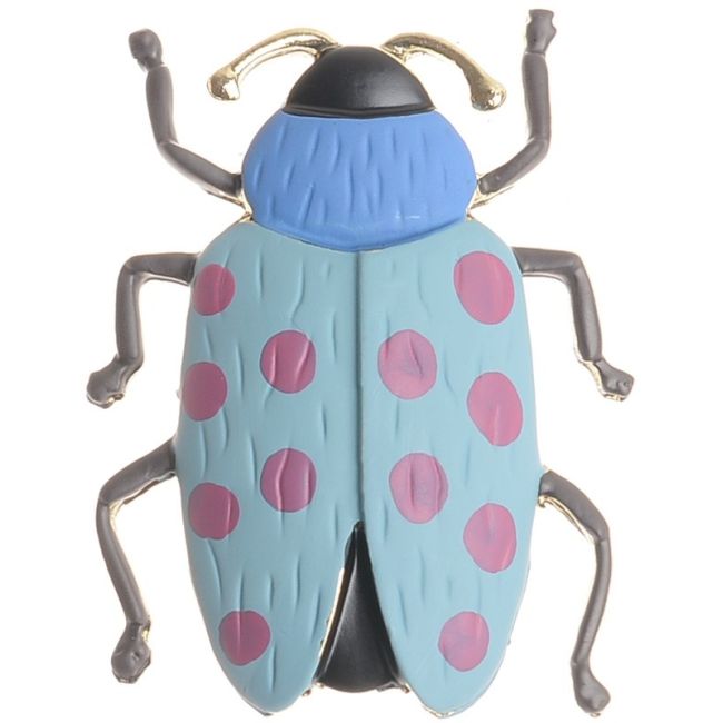 MATTE ENAMEL METAL INSECT BROOCH