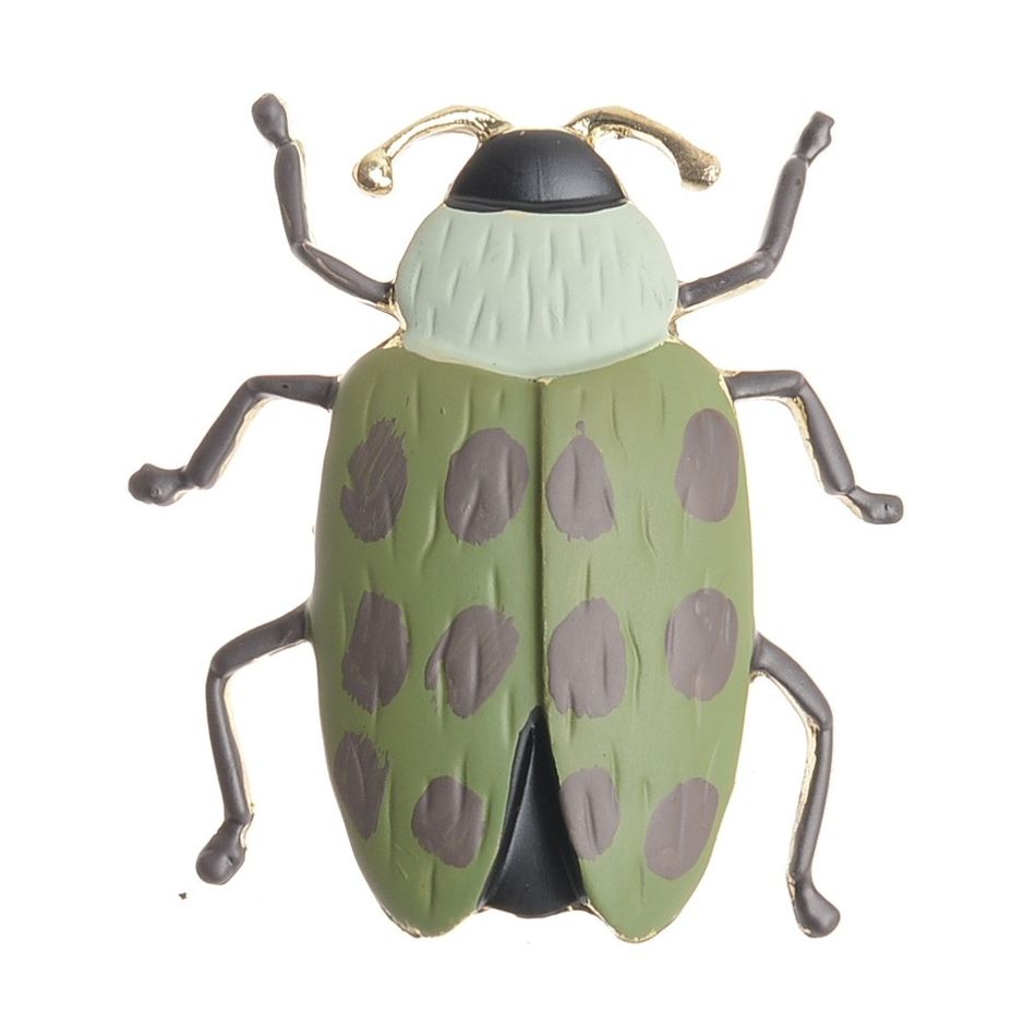 MATTE ENAMEL METAL INSECT BROOCH