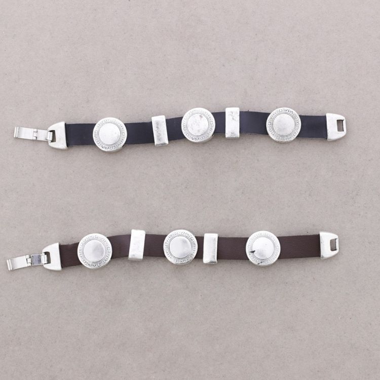 LEATHER METAL BRACELET 2