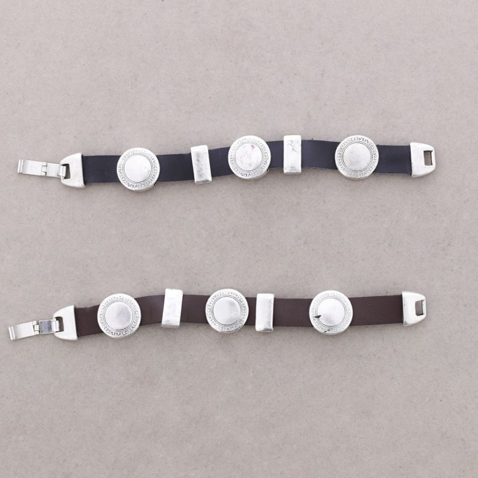 LEATHER METAL BRACELET