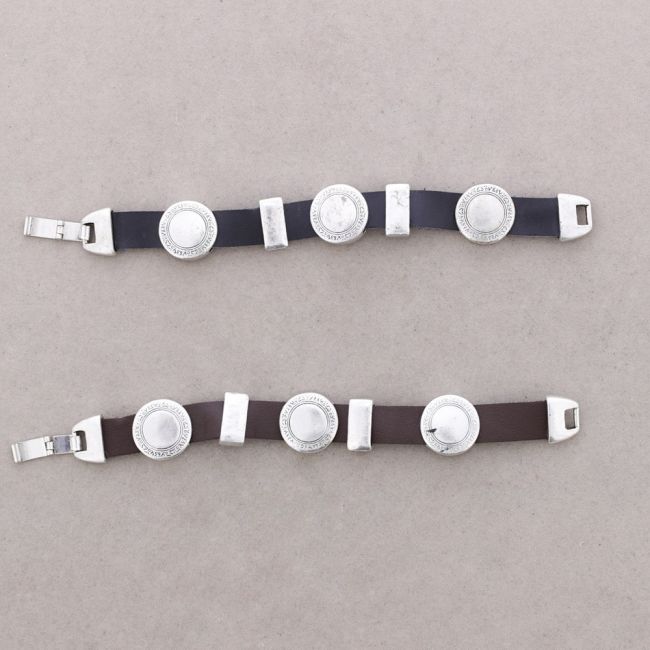 LEATHER METAL BRACELET