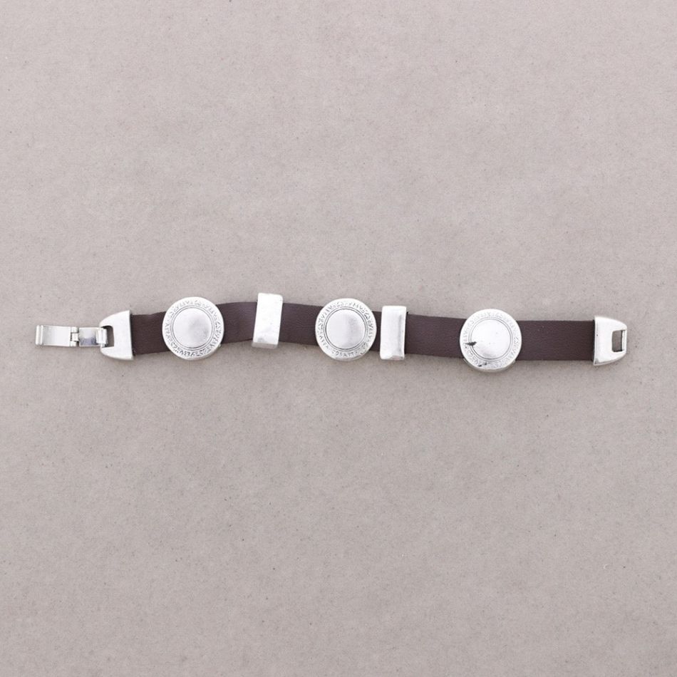 LEATHER METAL BRACELET