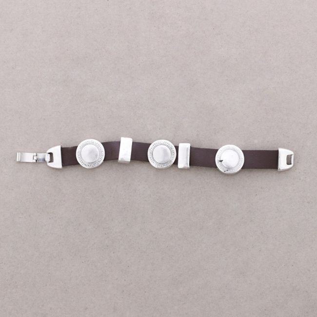 LEATHER METAL BRACELET