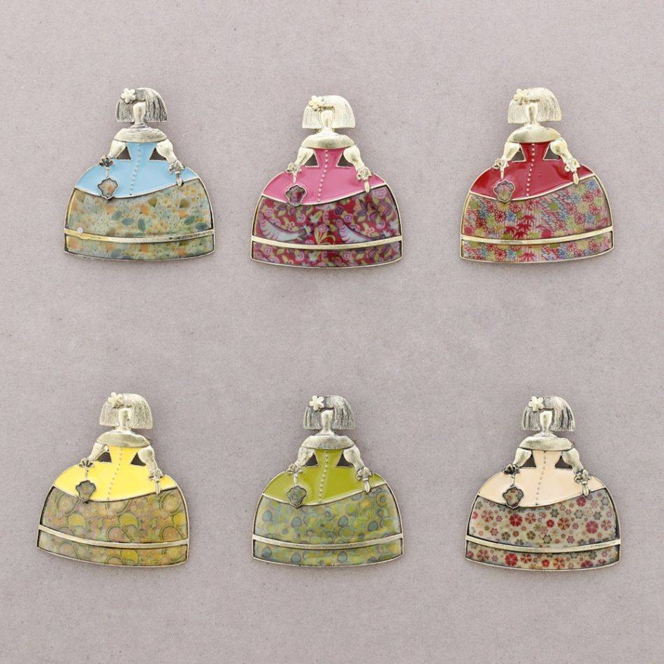 BROCHE METAL ESMALTE
