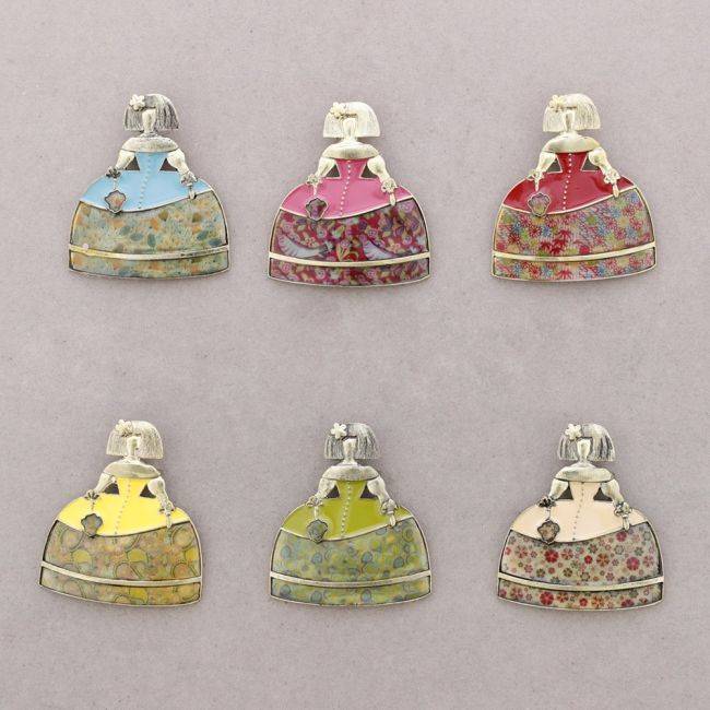 BROCHE METAL ESMALTE