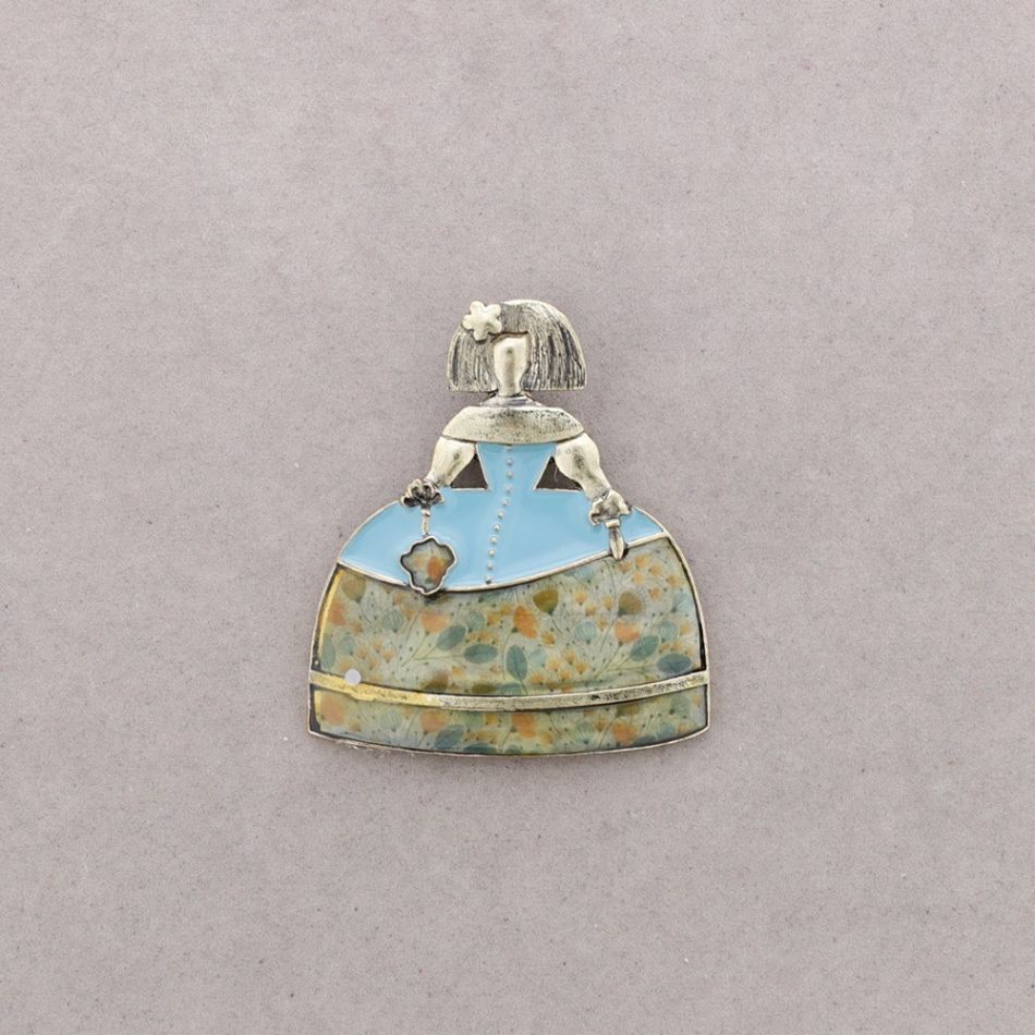 BROCHE METAL ESMALTE