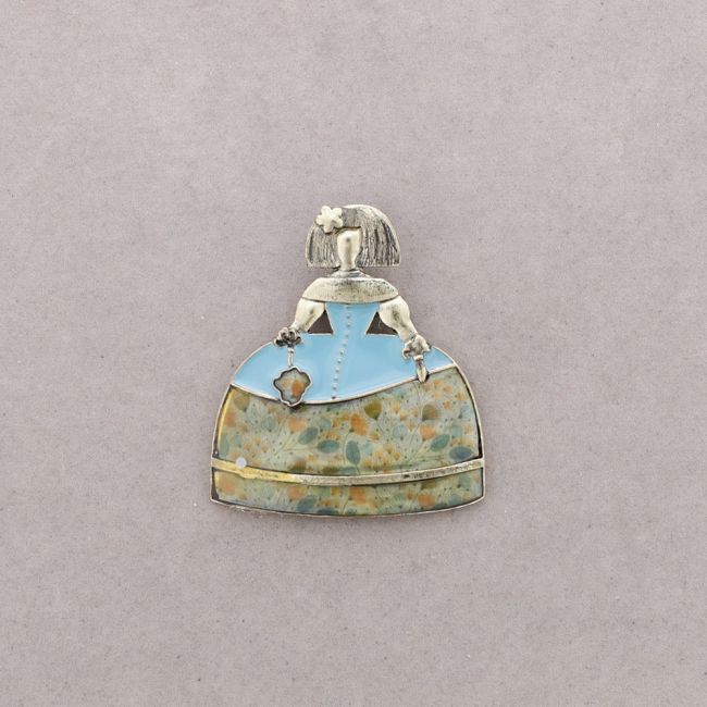 BROCHE METAL ESMALTE
