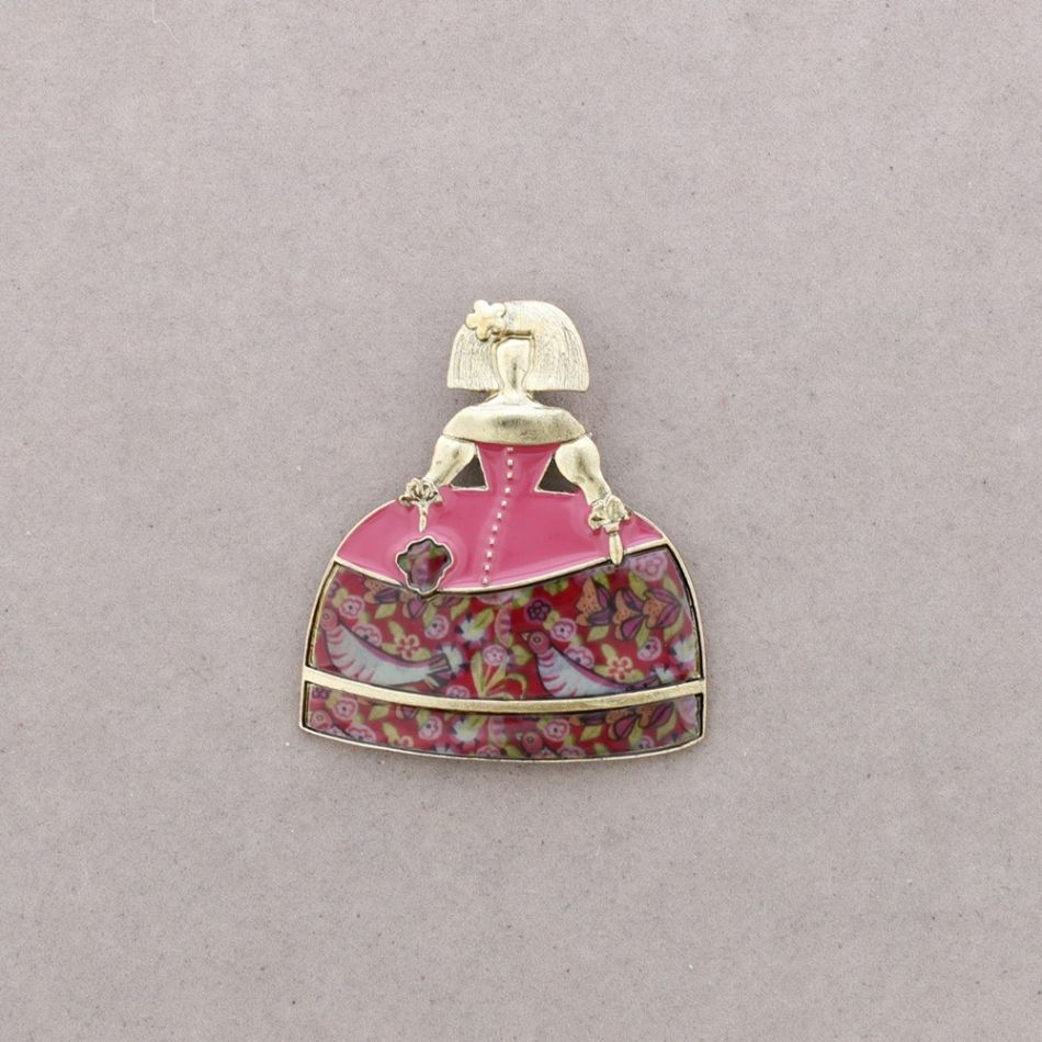 BROCHE METAL ESMALTE