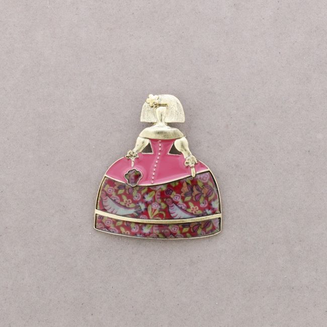 BROCHE METAL ESMALTE