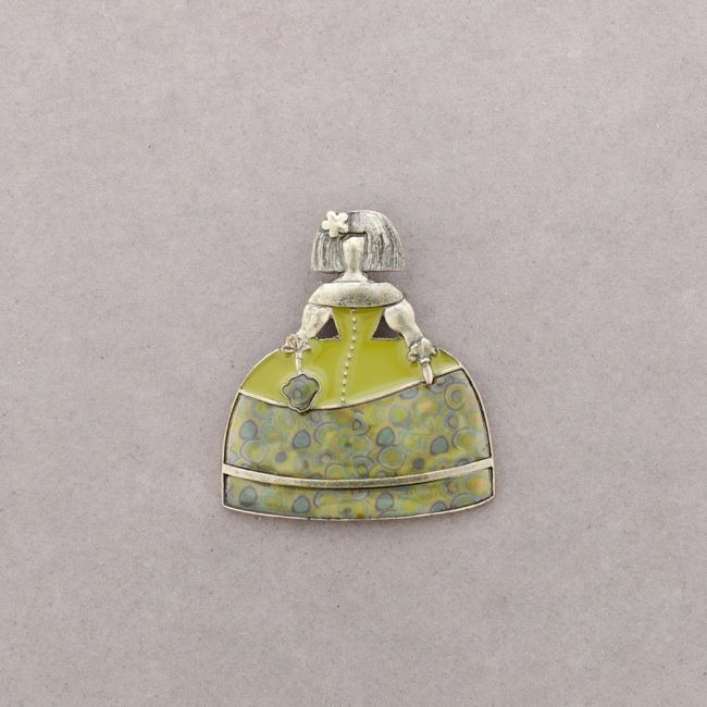 BROCHE METAL ESMALTE
