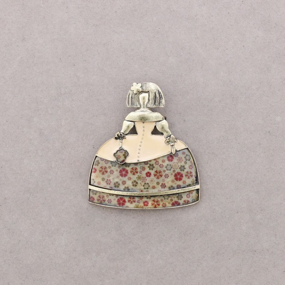 BROCHE METAL ESMALTE