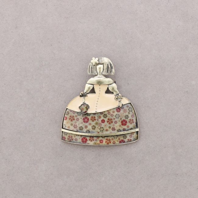 BROCHE METAL ESMALTE