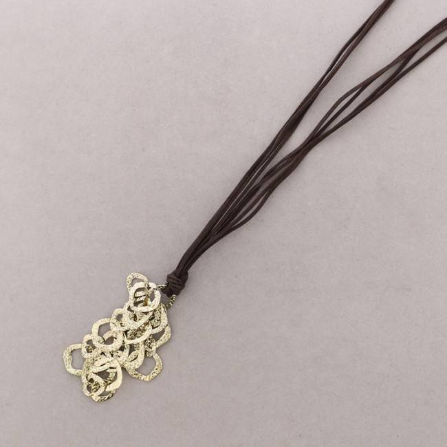 LONG PENDANT NECKLACE METAL LINKS
