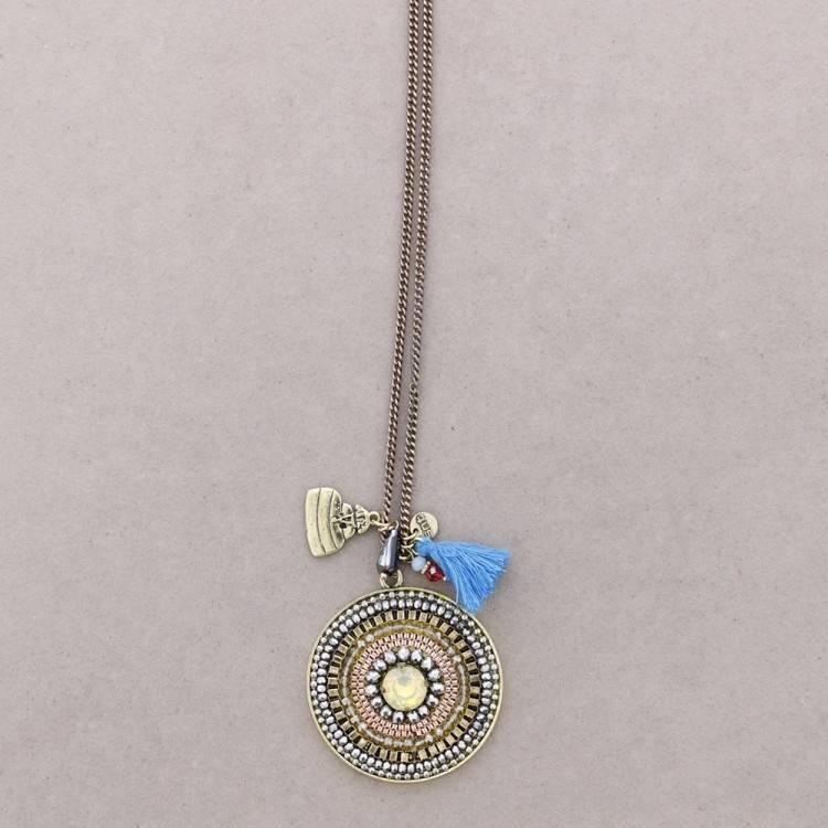 LONG PENDANT NECKLACE MEDALLION