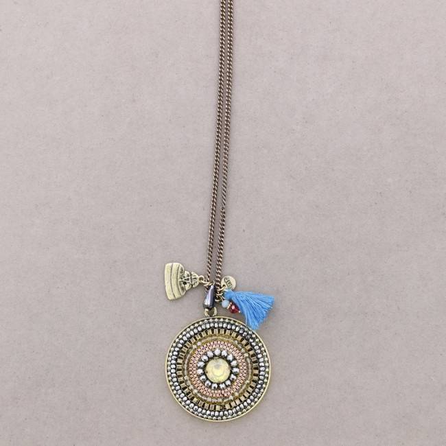 LONG PENDANT NECKLACE MEDALLION