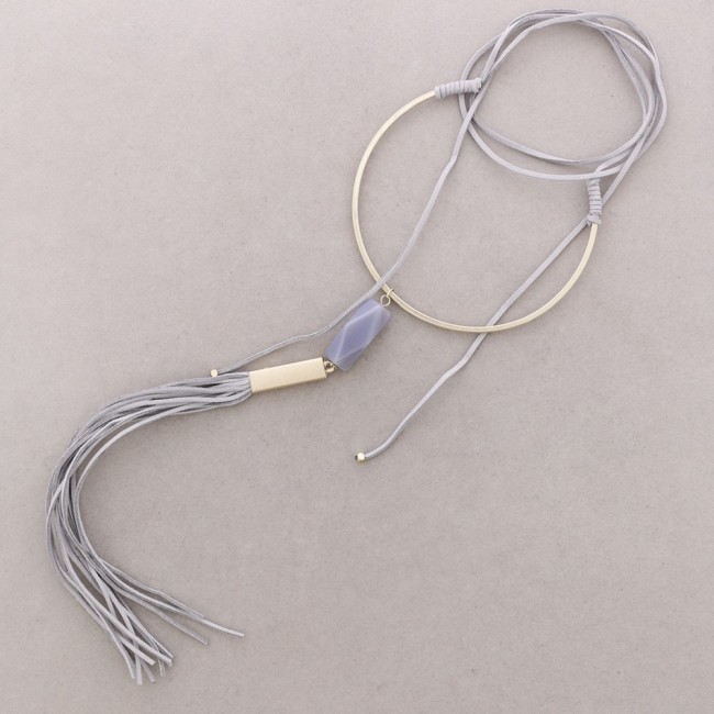 LONG CHOKER WITH XL FRINGES