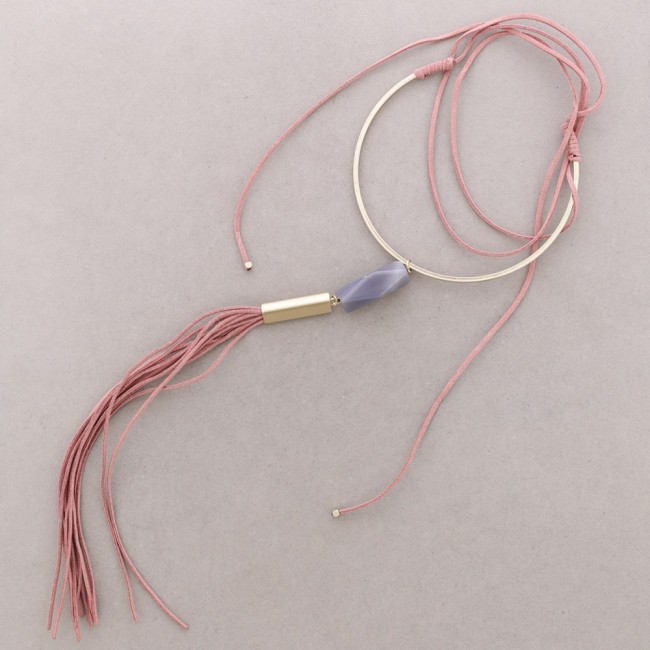 LONG CHOKER WITH XL FRINGES