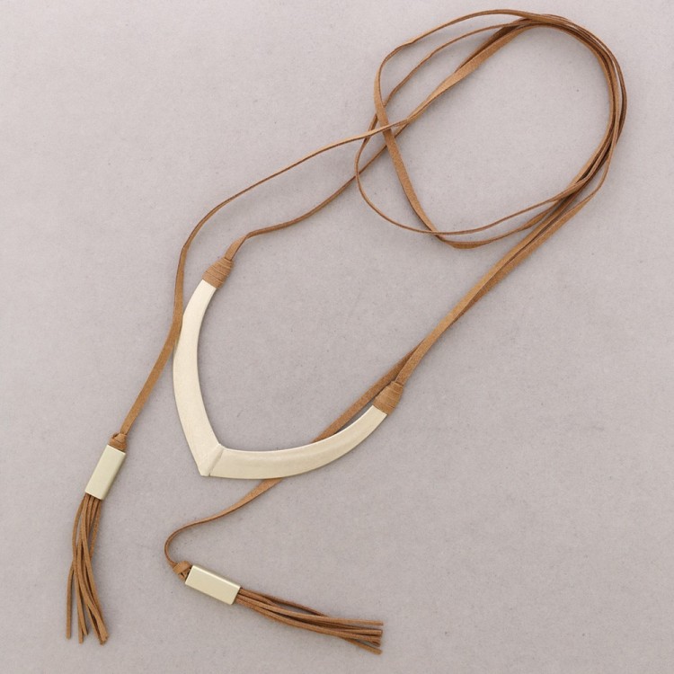 CHOKER FORMA V METAL DOBLE FLECO