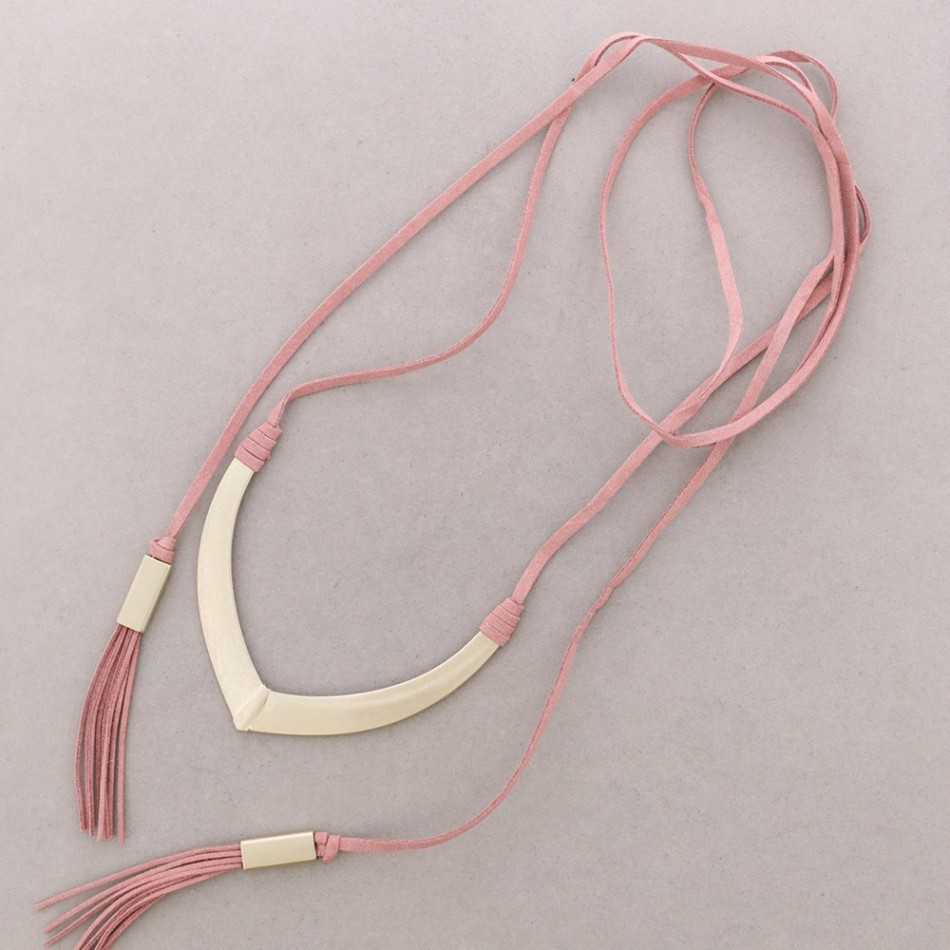 CHOKER FORMA V METAL DOBLE FLECO