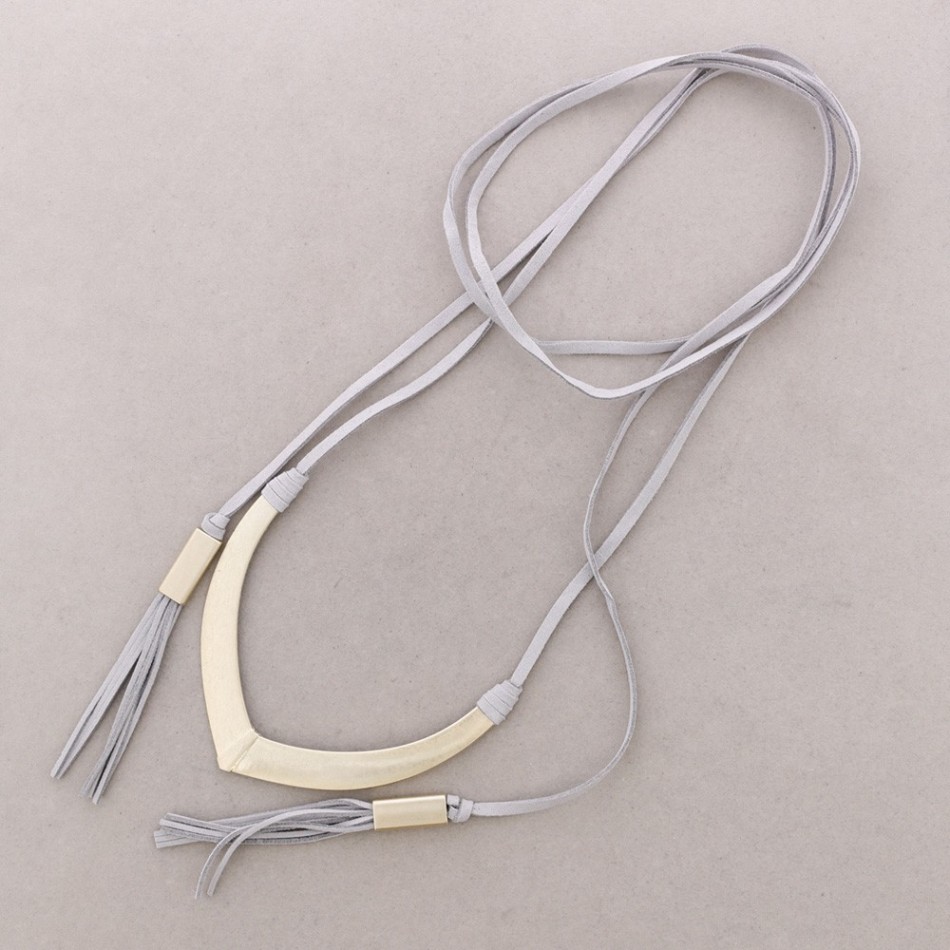 CHOKER FORMA V METAL DOBLE FLECO