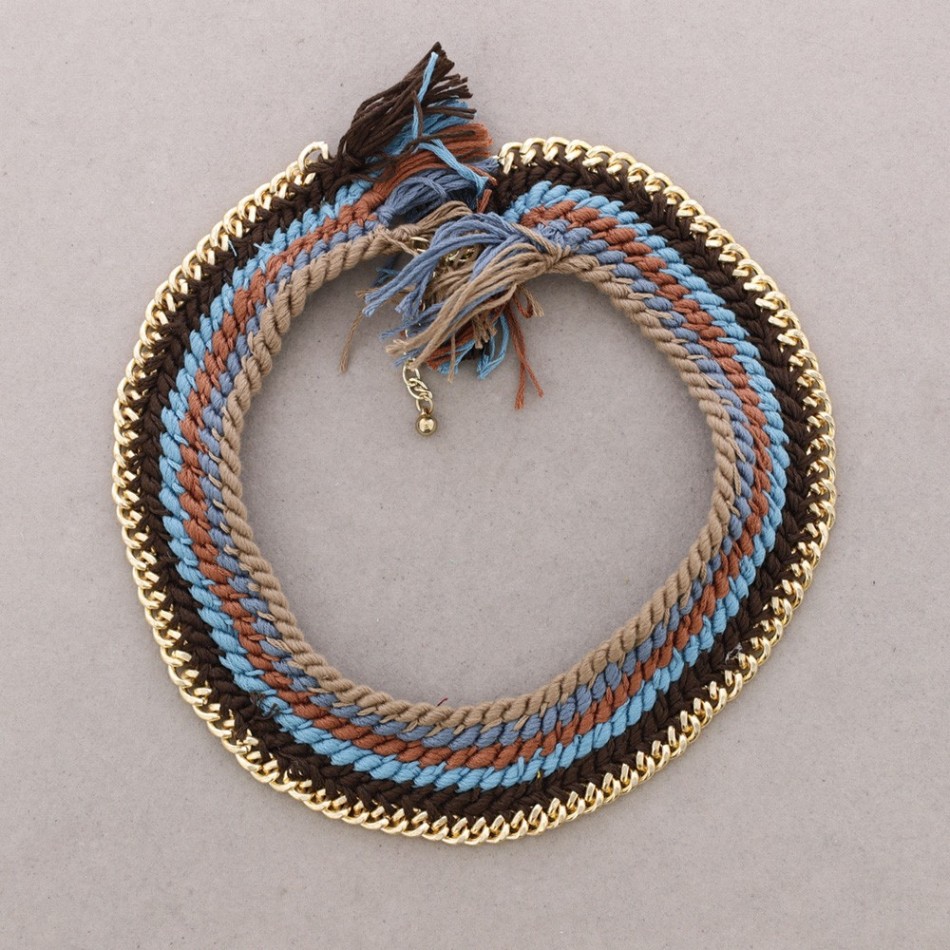COLORED BRAIDS CHOKER