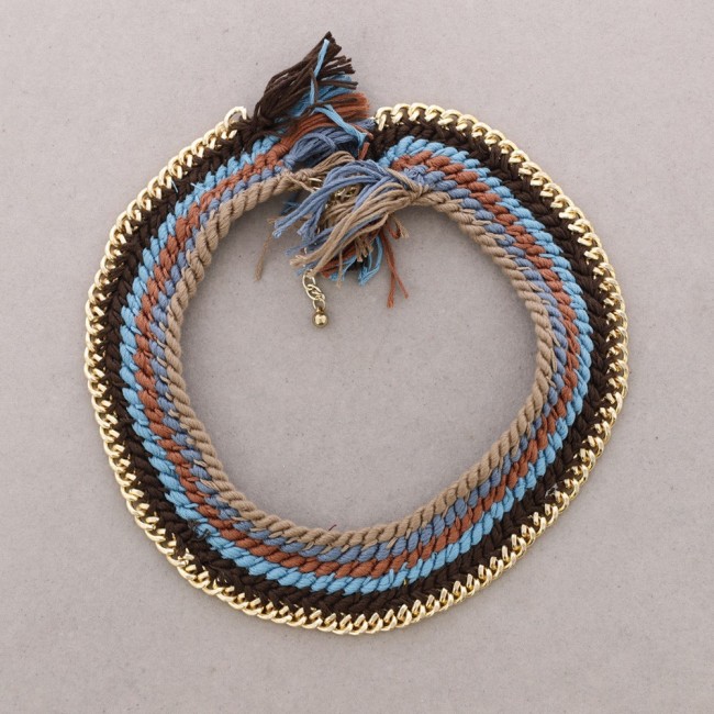 COLORED BRAIDS CHOKER