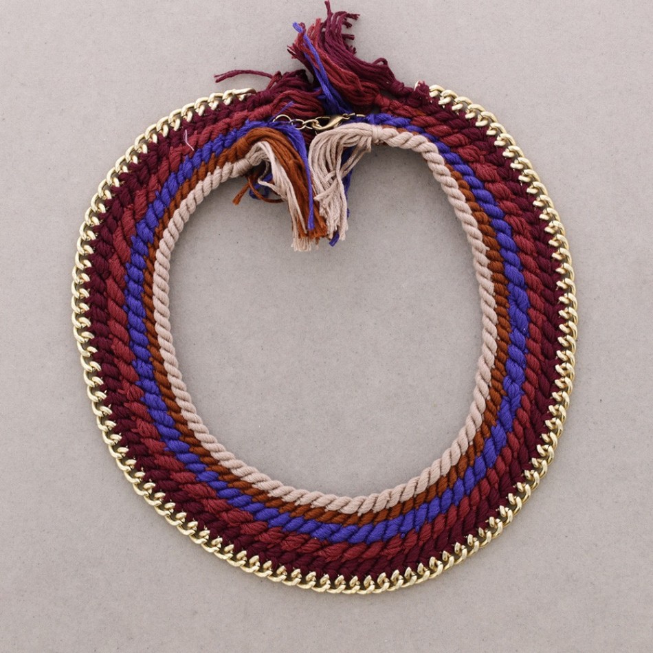 COLORED BRAIDS CHOKER