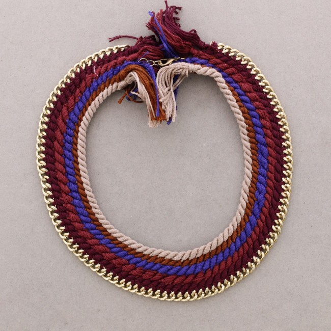 COLORED BRAIDS CHOKER