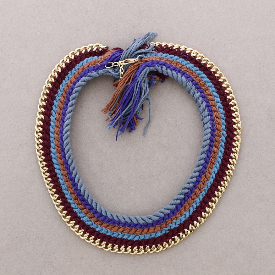 COLORED BRAIDS CHOKER