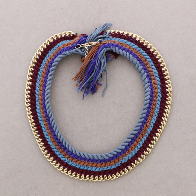 COLORED BRAIDS CHOKER