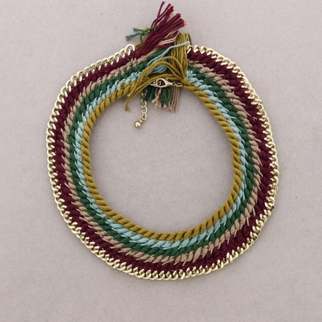 COLORED BRAIDS CHOKER