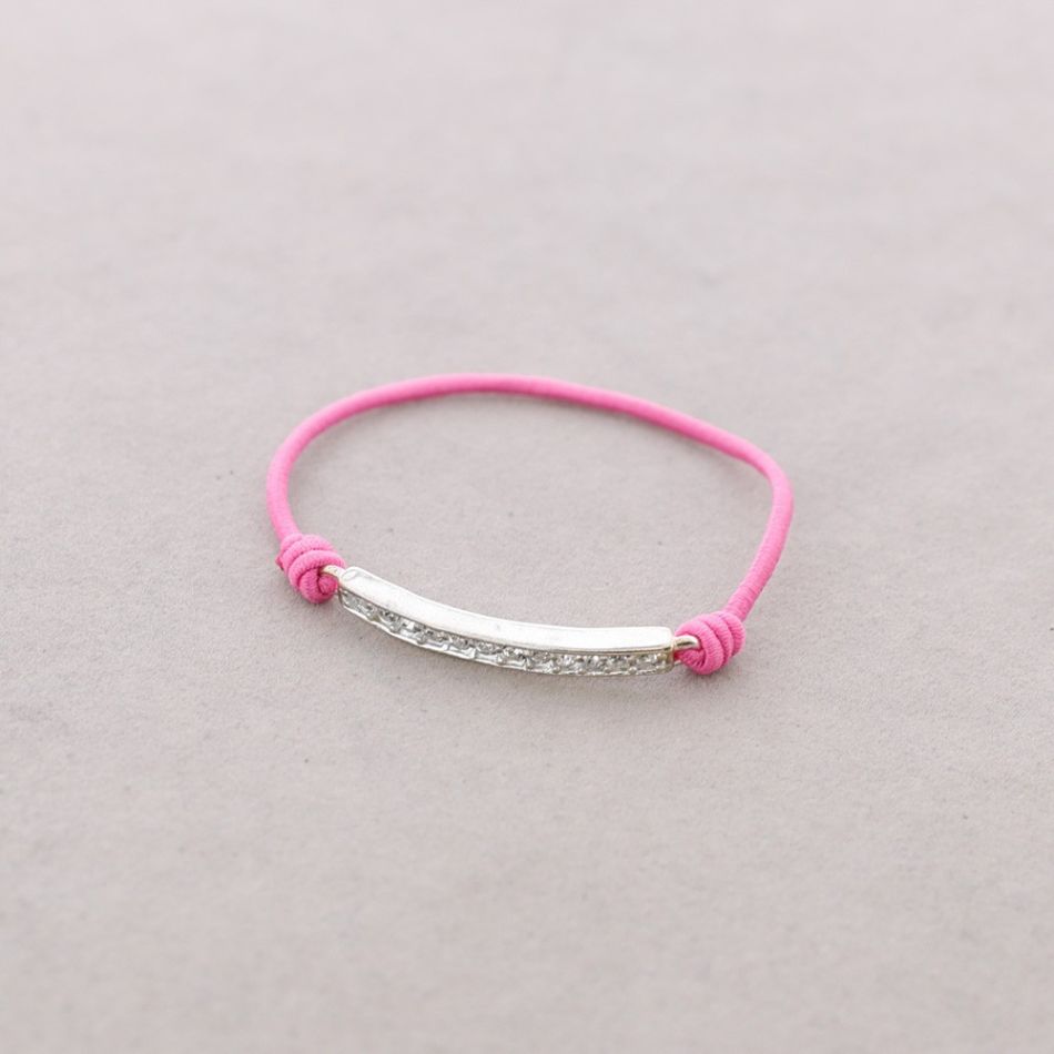 PULSERA GOMA METAL CRISTALES