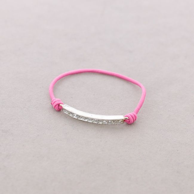 PULSERA GOMA METAL CRISTALES