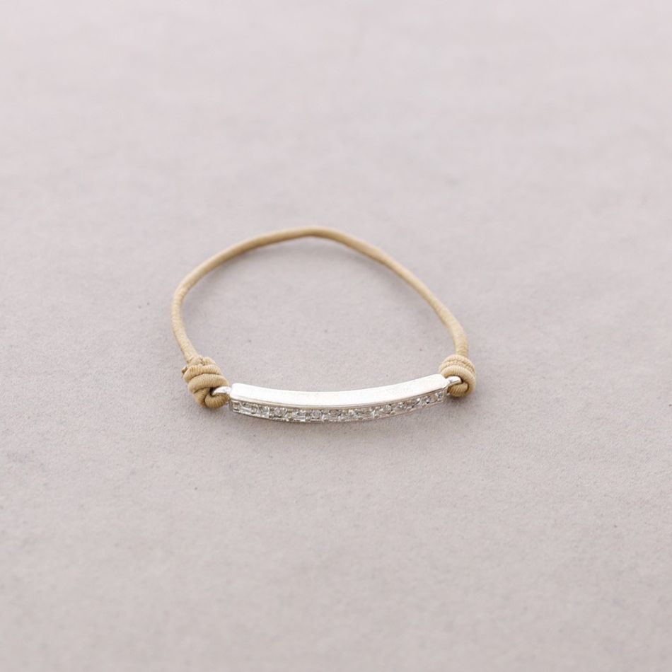 PULSERA GOMA METAL CRISTALES