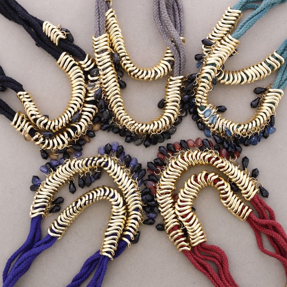 DOUBLE BEAD PENDANT CHOKER