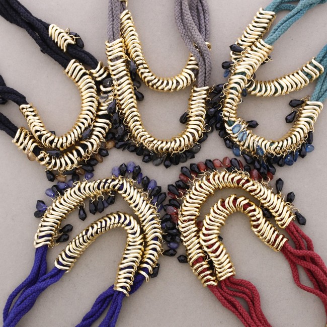 DOUBLE BEAD PENDANT CHOKER