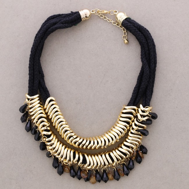 DOUBLE BEAD PENDANT CHOKER