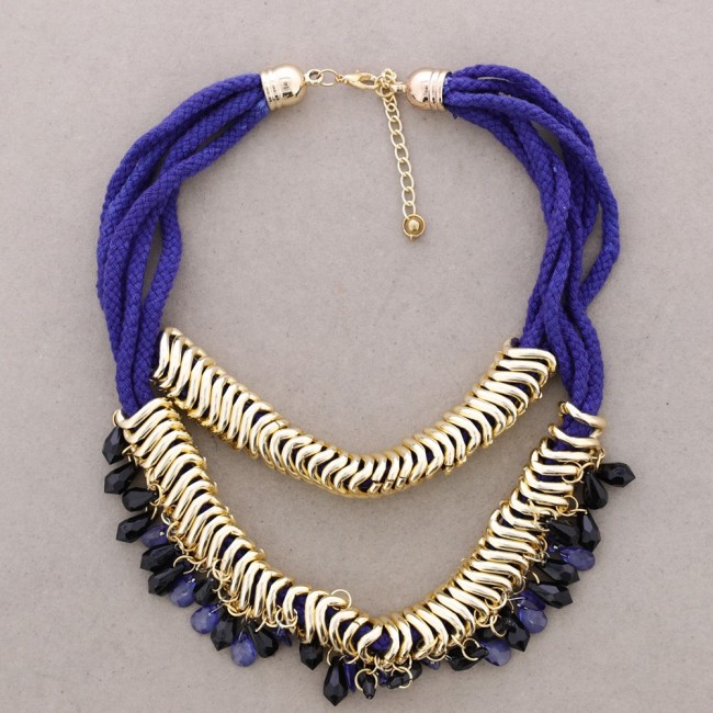 DOUBLE BEAD PENDANT CHOKER
