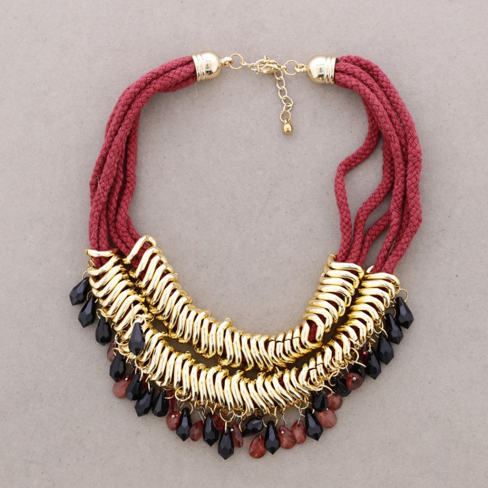 DOUBLE BEAD PENDANT CHOKER