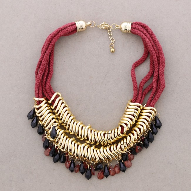 DOUBLE BEAD PENDANT CHOKER