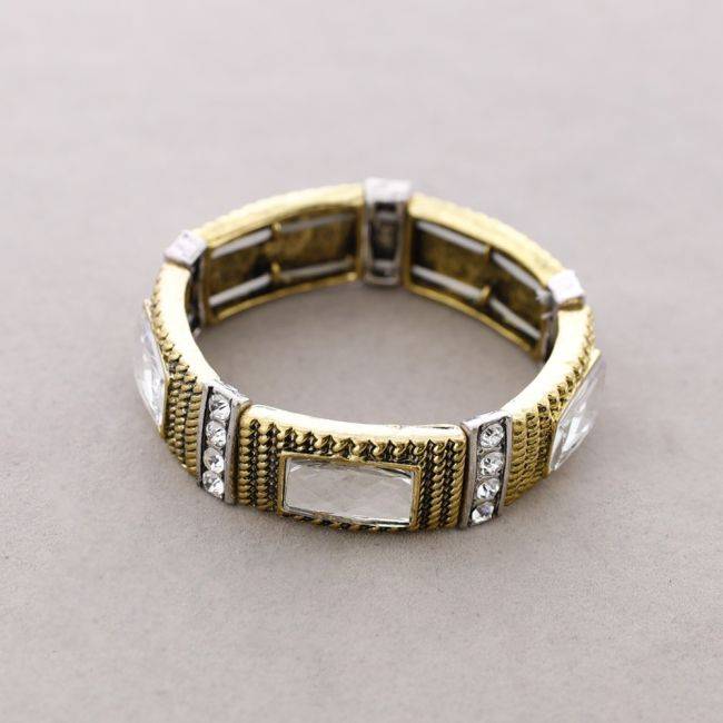 PULSERA METAL CRISTALES