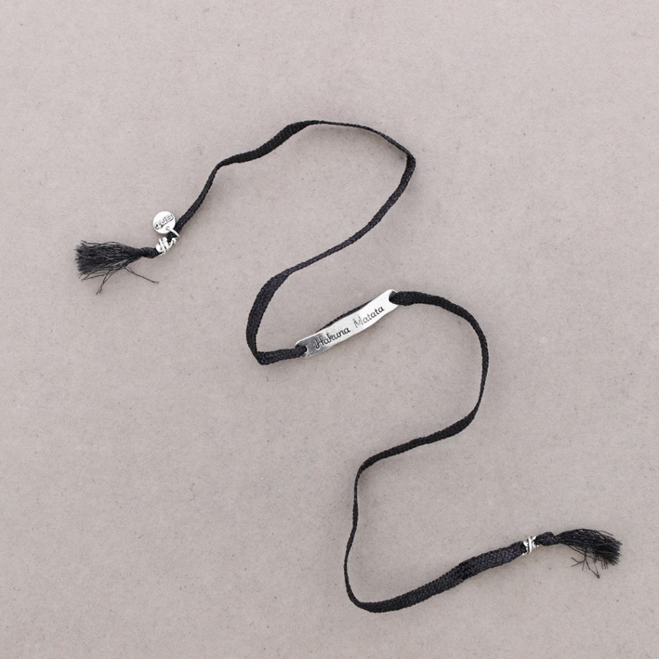 PULSERA CORDÓN CHAPA MENSAJE