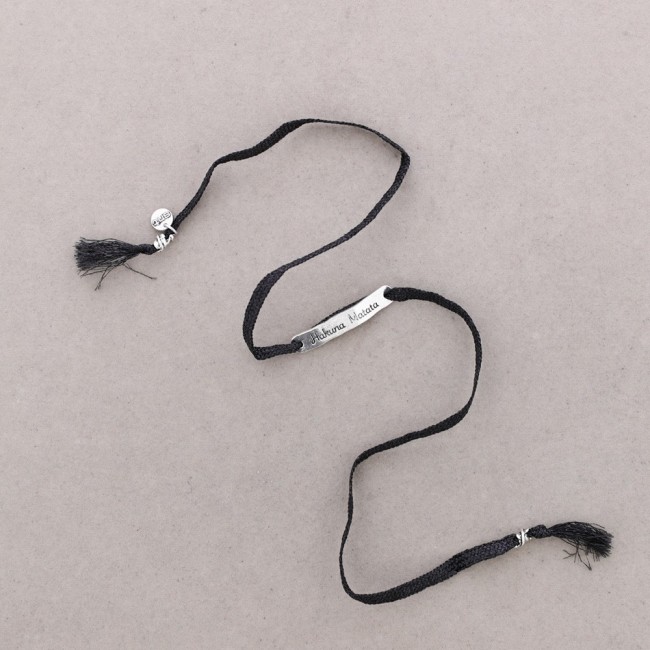 PULSERA CORDÓN CHAPA MENSAJE