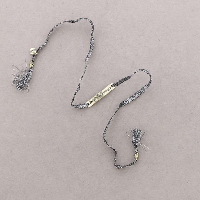 PULSERA CORDÓN CHAPA MENSAJE