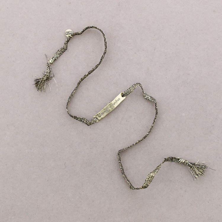 MESSAGE PLATE CORD BRACELET 2