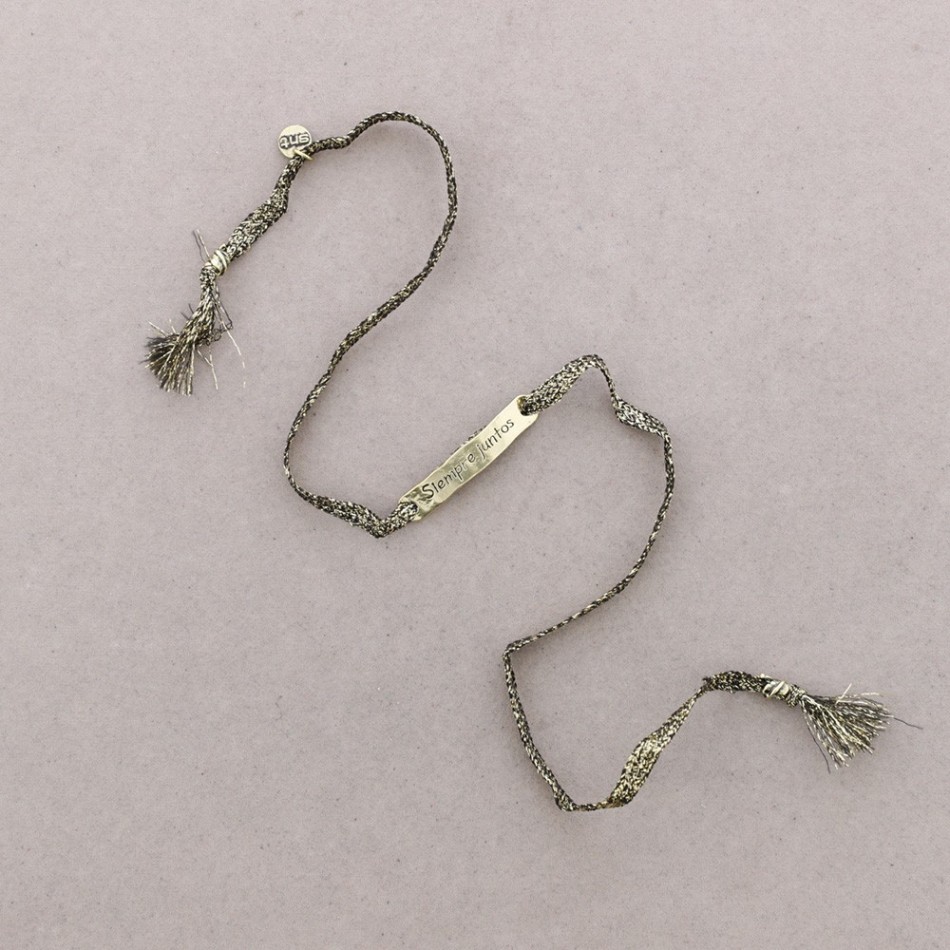 PULSERA CORDÓN CHAPA MENSAJE