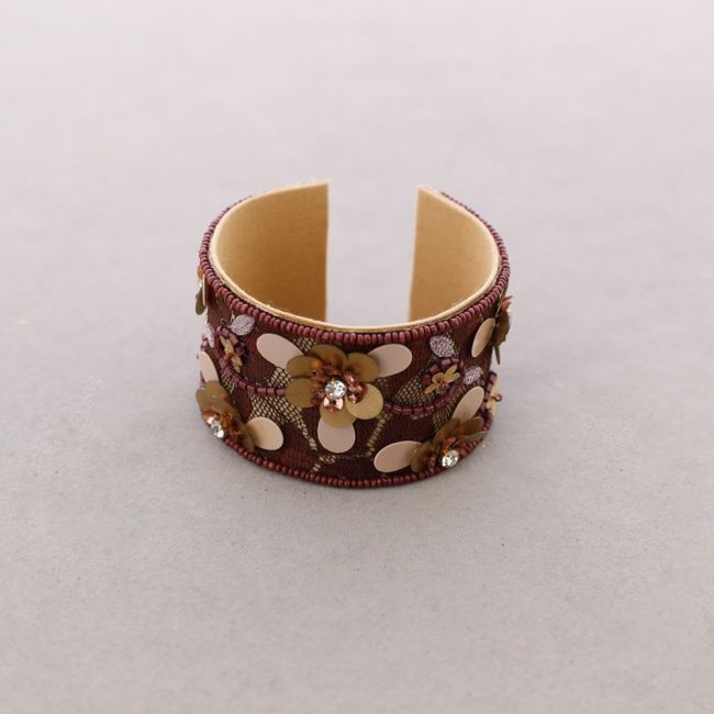 PULSERA ÉTNICA AJUSTABLE LENTEJUELAS ABALORIOS