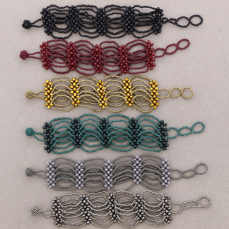 PULSERA ABALORIOS CRISTALES FACETADOS