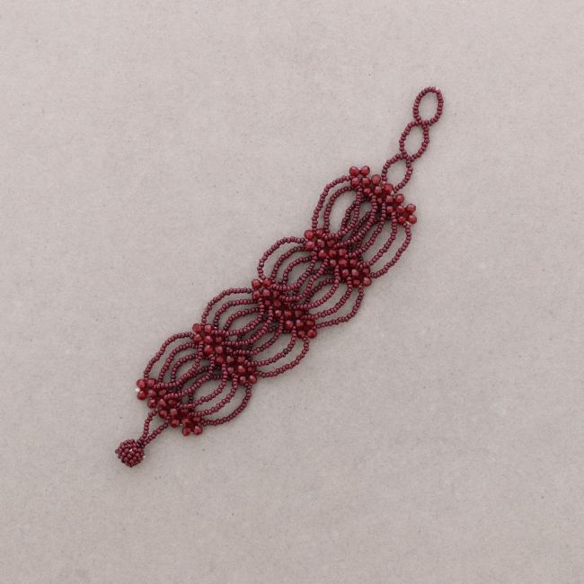 PULSERA ABALORIOS CRISTALES FACETADOS