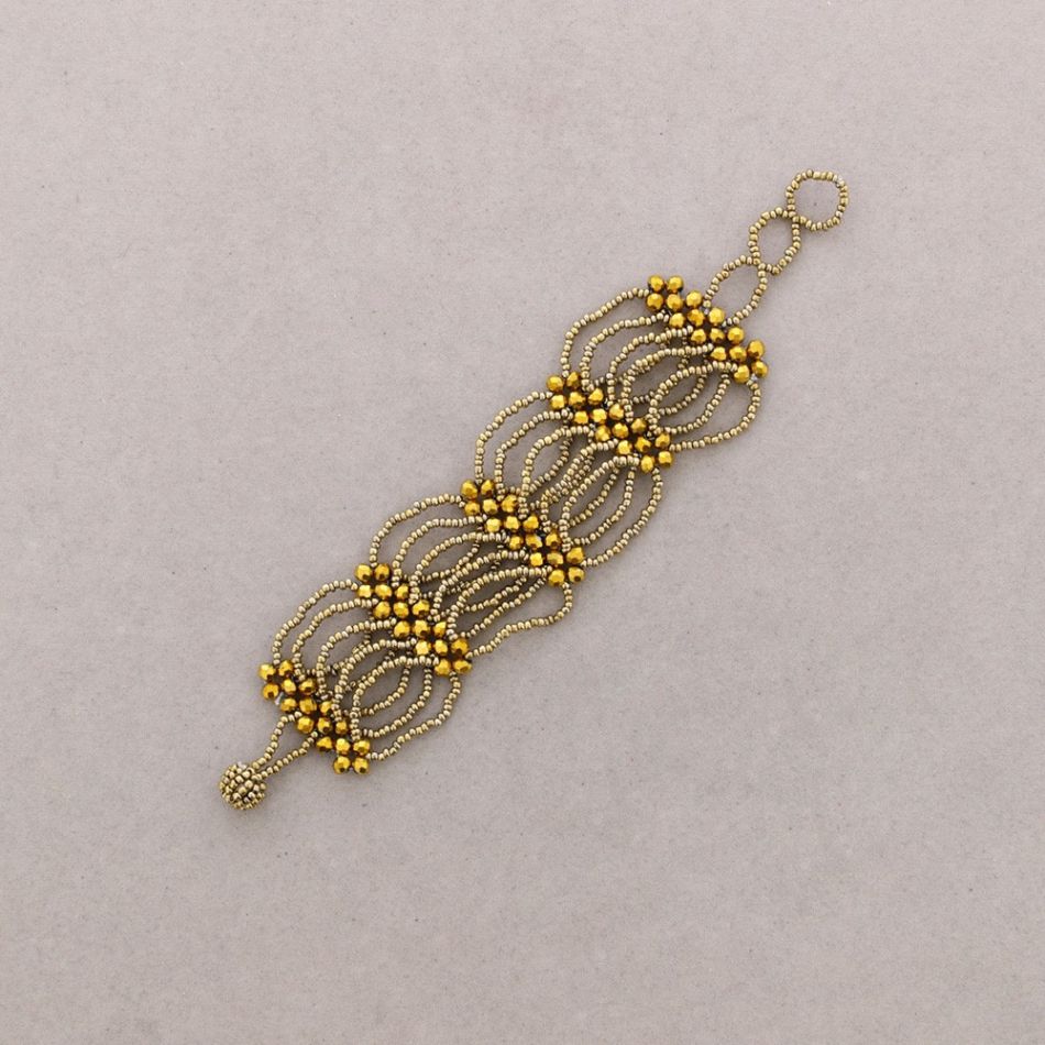 PULSERA ABALORIOS CRISTALES FACETADOS